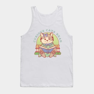 Curious Cats Read Girl Tank Top